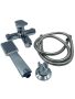 Chrome Bath Mixer With Shower Handle And Shower Hose