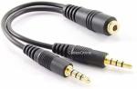 Cablesonline 3.5MM Trrs Female To Dual Trrs Male Stereo 4-POLE Splitter Cable IP-Y03