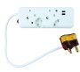 Ellies 4 Way + 2 USB Socket High Surge Protector