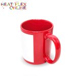 Sublimation Ceramic Red Mug With Patch