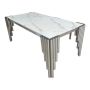 Prestige Home - Cooper Marble Top Dining Table Silver