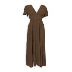 Chocolate Brown Tiered Maxi Dress
