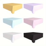 137.16X182.88CM Peva Solid Color Tablecloth - 1PC Plastic Table Cover For Wedding Bridal Shower Birthday Gender Reveal - Machine
