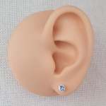 STELLAR Stella Light Sapphire 925 Sterling Silver Clear Crystal Ear Studs Small 4MM