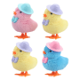 4 Pack Easter Jumping Wind Up Plush Toys For Toddlers Chicken In Hat