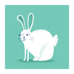 Cray Cray Bunny Art Print - Funny Bunny
