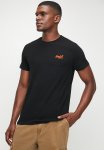 Essential Logo Emb Tee - Black hazard Orange