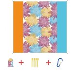Water Resistant Picnic And Beach Throw mat 210 200CM - Colourful Sunflower Mandala