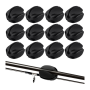 12 Pcs Ball 5 Holes Fishing Pole Puller Silicone Fishing Rod Holder
