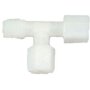 Plastic 1/4" T One Leg 1/4" Thread