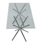 Smte Rectangular Glass Dining Table 6 Seater With Keychain