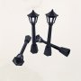 5PCS Miniature Christmas Street Lights - Black No Power Needed Perfect For Holiday Decor & Party Favors