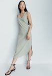 Rib-knit Dress - Pale Green Marl