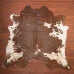 Aa Grade Cow Hide 465 Brown white L - Large Brown white Panelled