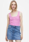 Rib-knit Vest Top - Pink
