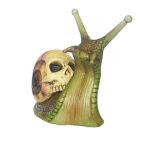 Leatrice Halloween Skull Snail Skull Sculpturegothic Home Decor Resin Crafts Outdoor Garden Yard Decoration Skull Art Sculpture Ornament Patio Lawn