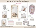 Cot Duvet Bedding Painting Art Woodlands Girl Rose Garden Set