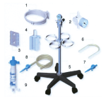 Flovac Surgical Suction Trolley 4-PLACE