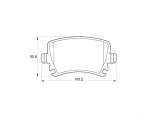 Bosch Brake Pads Rear For Audi Volkswagen