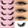 Falke False Eyelashes 5 Pairs Cat Eye Fox Eye False Eyelashes Natural Long Comic Eyelashes Wings Tail Eye Extension False Eyelashes Makeup