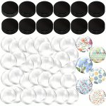 100PCS Craft Magnet Set With Adhesive Backing And Clear Glass Cabochons For Refrigerator Magnets Mixed Color Fantasy Theme