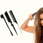 3PCS Hair Styling Comb Set Teasing Hair Brush Rat Tail Comb Edge Brush For Edge&back Brushing Combing Slicking
