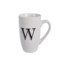 Kitchen Accessories Mug Ceramic 3 Pack White Letter W