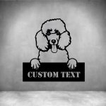 Poodle With Custom Text - 300MM Rust Coat