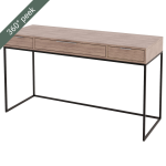 Marley Steel Frame Desk With Drawers - Blackwood