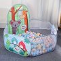 Jumbo Foldable Play Tent With Ball Pit - Sloth & Giraffe Design Perfect For Indoor/outdoor Fun Durable Polyester & Steel Frame