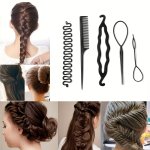 5PCS SET Professional Styling Tool Set - Portable Twisting Clip Diy Styling Accessories