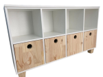 8 Cube Storage Unit With 4 Pine Boxes