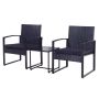 Patio Furniture Set 3 Piece Indoor Outdoor Bistro Chair Coffee Table Garden