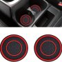 2PCS Car Cup Holder Coasters: 6.99 Cm Non-Slip Anti Dust Cup Mats For Most Cars (Red)