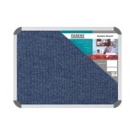 Bulletin Board Ribbed Alum Frame 600 450MM Denim