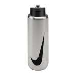 Nike Ss Recharge Straw Bottle 946ML Refresh - Brushed Stainless Steel black black