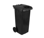 80LT Wheelie Bin Recycled - Black
