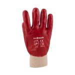 Tru Touch Red Pvc Medium Weight Wrist Gloves