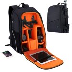Outdoor Portable Waterproof Scratch-proof Dual Shoulders Backpack Handheld Ptz Stabilizer Camera Bag With Rain Cover For Dji Ron