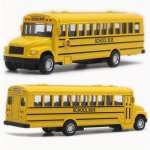 Alloy School Bus Model 14CM American School Bus Toy Big Bus Model Halloween Christmas Gift