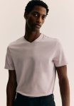 Slim Fit V-neck T-Shirt - Pink