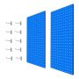 2PCS Large Wall Mounted Steel Pegboard Panels & 10 Hooks Set