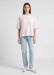 Calvin Klein Woven Label Blush Oversized T-Shirt - L Pink