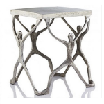 Aluminum Human Figure Accent Table 45 Cm X 44 Cm