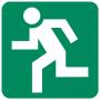 Running Man Left Safety Sign