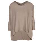 Hi-lo Oversized Knit Top - Mushroom Free