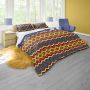 African Pattern Colourful Zig Zag Duvet Cover Set Double