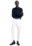 Regular Fit Jacquard-weave Shirt - Black Patterned