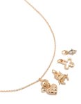 Goldair Gold Heart & Beetle Charm Necklace