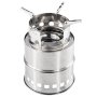 Xueliee Portable Collapsible Stainless Steel Wood Burning Camping Stove Outdoor Backpacking Camping Stoves